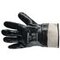 Knitted glove with full blue nitrile coating